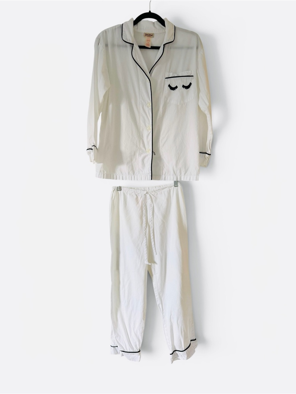 BedHead Pajamas White Eyelash Cotton Pajama Set XS - Picture 2 of 7